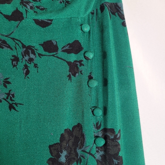 Band of the Free Etta Emerald Black Floral Midi Skirt Women's Size XS NWT - Picture 4 of 14